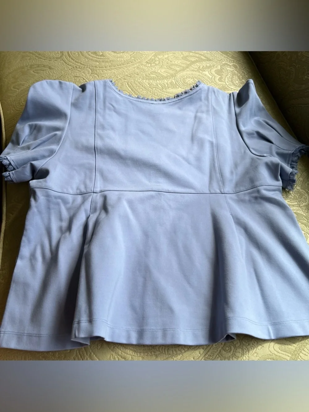 Anthropologie Maeve Puff-Sleeve Babydoll Top Size XL - Picture 8 of 11